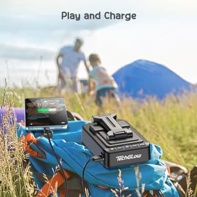 TechGlow Foldable Cellphone Stand with Bluetooth Speaker Power Bank 360° Rotatable Phone Stand Birthday Gifts for Men Women Mother Father Cool Tech Gadgets - Image 4