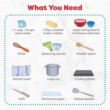 Pretzel Making Kit - Real Cooking Set for Kids Ages 5-12+ with Recipe and Ingredients - Kids Baking Set for Girls & Boys - Great Gift for Family Bonding - Image 4