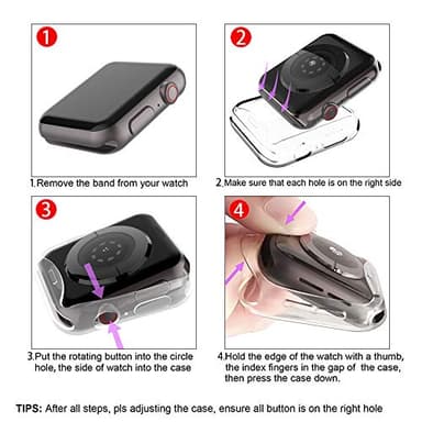 JULK [2-Pack] 44mm Case for Apple Watch New SE-2024 / Series 6 / Series 5 / Series 4 Screen Protector, Overall Protective Soft Case TPU HD Ultra-Thin Cover for iWatch, 2 Transparent - Image 9