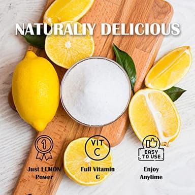 Grelim Lemon Powder 11.30 Oz, 100% Freeze Dried Powder, Filler Free, Gluten-Free, Rich in Natural Vitamin C Fresh Squeezed Lemon Flavor Great for Beverages, Smoothies 320g - Image 2