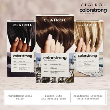 Clairol ColorStrong Permanent Zero Ammonia Hair Dye, 6.4 Light Copper Brown - Red Desert Hair Color, Pack of 1 - Image 6
