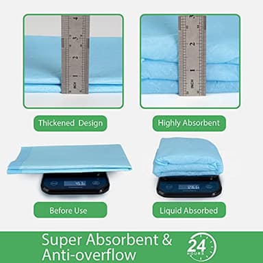 Deep Dear Pet Training and Puppy Pads 24"x24" (75 Count), Super Absorbent Pee Pads for Dogs, Leak-Proof Dog Potty Training Pads for Puppies, Cats, Rabbits, Disposable Pet Pads for Housetraining - Image 4