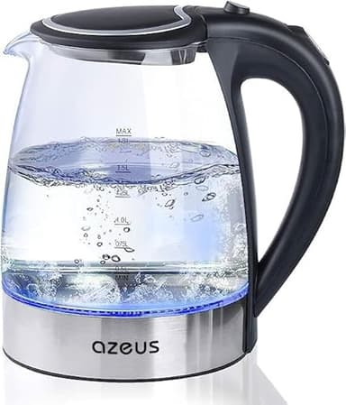 Azeus 1.8L Electric Kettle CX-817 - Fast Boil, Auto Shut-Off, Boil-Dry Protection, 360° Swivel Base - Stainless Steel Water Boiler for Tea, Coffee, and Hot Water - Image 1