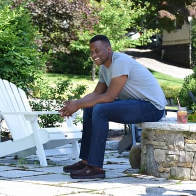 Dearfoams Men's Brendan Microfiber Suede Clog Slipper, Black (Perforated), Medium - Image 2