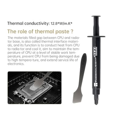 TF7 CPU Thermal Paste- 2Gram-Thermal Paste Thermal Conductivity 12.8W/m.k Heatsink Grease, High Durability for All heatsinks CPU Coolers | 1-Pack - Image 4