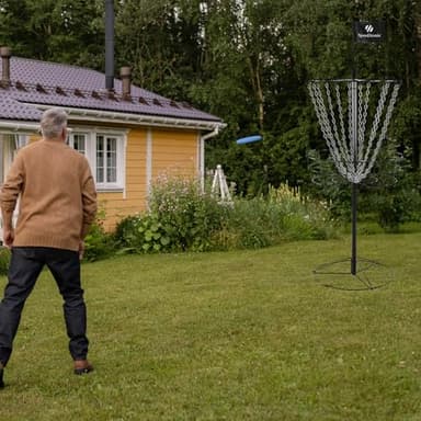 SpeedArmis Disc Golf Basket Targets - Portable Golf Baskets with Heavy Duty 12 Double Steel Chains, Come with 3pcs Discs - Image 5