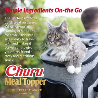 INABA Churu Meal Topper for Cats, Complete & Balanced, Creamy, Lickable Purée Cat Food Topper, 0.5 Ounce Tube, 24 Tubes (4 per Pack), Tuna Recipe - Image 4