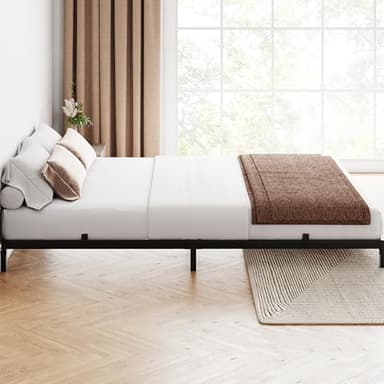 GAOMON 6 Inch Queen Bed Frame, Low Profile Queen Metal Platform Bed Frame Support Mattress Foundation, Noise Free, Easy Assembly, Black - Image 4