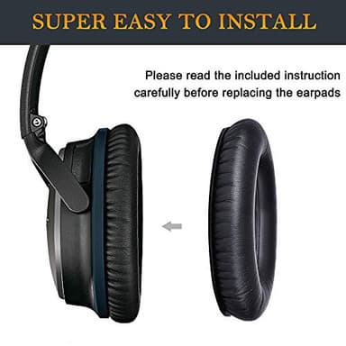 SoloWIT Protein Leather Earpads Cushions for Bose Headphones, Replacement Ear Pads for Bose QuietComfort 15 QC15 QC25 QC2 QC35/Ae2 Ae2i Ae2w/SoundTrue & SoundLink Around-Ear Series - Black&Blue - Image 6