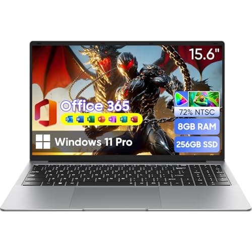 HYPERSTRIX 15.6" Laptop Computer, Window 11 Pro Laptops with 8GB RAM 256GB SSD, Celeron N4000 Processor(up to 2.6GHz) 100% sRGB Screen, Notebook,MS Office丨Dual Band WiFi丨BT 4.2丨HDMI - Image 1