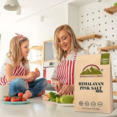Himalayan Chef Pink Salt Coarse Grain, Salt for Grinder Refill - 5 lbs Bags | 100% Natural Salts, Non-GMO & Gluten Free, Food Grade with Rich of 84 Minerals - Pack of 2 - Image 3