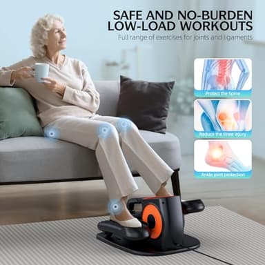 DUREXO Under Desk Elliptical, Ellipse Leg Exerciser While Sitting for Seniors, Quiet Portable Electric Seated Pedal Exerciser with Remote Control and 12 Adjustable Speeds for Home Office - Image 5