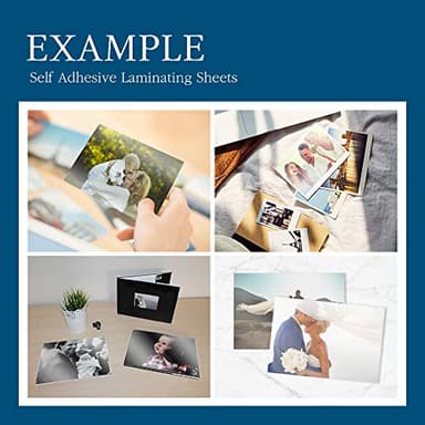 Self Stick Laminating Sheets 8.7 x 12.2 Inches, 4mil, Pack of 20, No Heat, No Machine, Peel and Stick Laminating Sheets, Self Adhesive Contact Paper, Self Sealing Clear Vinyl Stickers by VIOLLETO" - Image 5