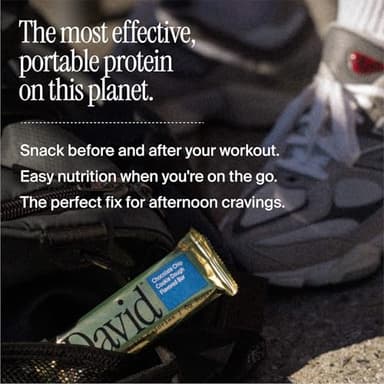 David High Protein Bars No Sugar - Sugar Free Protein Bars, Low Carb, Gluten Free - 28g of Protein, 150 Calories - David Bar On-The-Go Snack - Variety Pack (All Flavors), Pack of 6 - Image 7