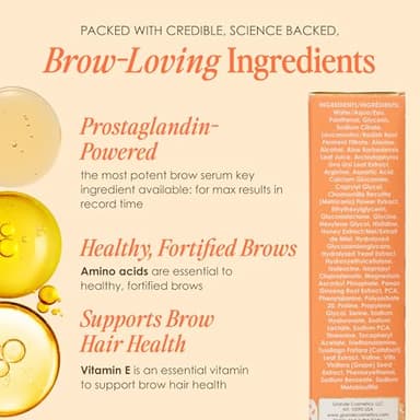 Grande Cosmetics GrandeBROW Brow Enhancing Serum for Fuller, Bolder, Looking Eyebrows - Brow Serum With Vitamins, Peptides, Antioxidants, Amino Acids, Cruelty Free - 8 Week Supply (1.5 mL) - Image 6