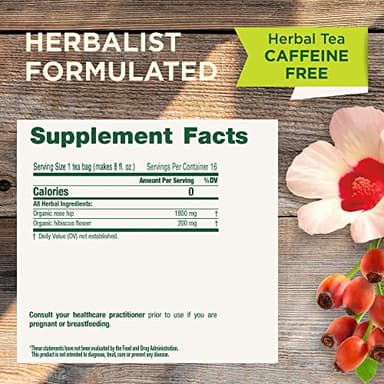 Traditional Medicinals Tea, Organic Rose Hips & Hibiscus, Supports Everyday Wellness, 96 Tea Bags (6 Pack) - Image 2