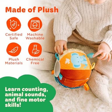 Move2Play, Hilariously Interactive Toy with Music & Sound Effects | Birthday Gift for Boy & Girl | Ball for Toddler & Baby | Indoor/Outdoor | Age 6, 9, 12+ Month | 1, 2, 3+ Year Old - Image 5