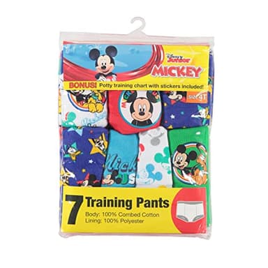 Disney boys Mickey Mouse Pants Multipack Baby and Toddler Potty Training Underwear, Mickey Training 7pk, 4T US - Image 4