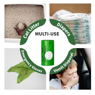 Lesibag Dog Poop Bags Rolls With Dispenser, Strong and Leak-proof Waste Bags for Pets, Floral Scented, 420 Count (28 Packs of 15), 13 Inch x 9 Inch (Green) - Image 5