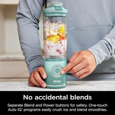 Ninja Blast Max, Portable Blender + Twist & Go, Personal Smoothie, Blend, Ice Crush, 3 Programs, Cordless, 22oz removable Vessel, Dishwasher Safe, Leakproof, Sea Glass, BC251MT - Image 10