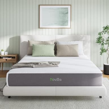 Novilla Full Mattress, 10 Inch Memory Foam Mattress Full with Bamboo Charcoal Foam for Cool Sleep & Pain Relief & Motion Isolating, Full Size Mattresses in a Box, Medium Firm - Image 1