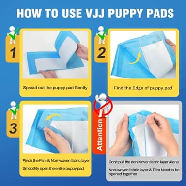 VJJ Dog Pads 100 Pack 30"x36", Dog Pads Extra Large for Pets, Disposable Large Pee Pads for Doggy & Puppy Training Pads, Piddle Pads for Indoor, Outdoor Use - Image 3