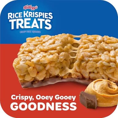 Rice Krispies Treats Crispy Rice Squares, Snack Bars, Chocolatey Peanut Butter, 10.8oz Box (14 Count) - Image 5
