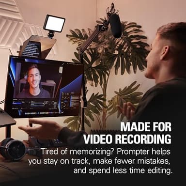 Elgato Prompter – Teleprompter with Built-in Screen for YouTube, Twitch, Zoom, MS Teams and More, Supports DSLR/Webcam/Smartphone, Drag & Drop Monitor Display, Works with Mac/PC & Stream Deck - Image 10