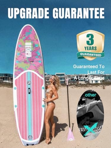 Niphean Inflatable Stand Up Paddle Board with SUP Accessories, Anti-Slip EVA Deck, 10'6'' Inflatable Paddle Boards for Adults & Youth of All Skill Levels - Image 3