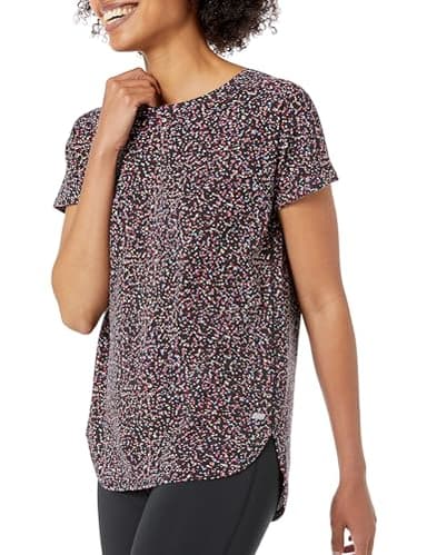Amazon Essentials Women's Studio Relaxed-Fit Lightweight Crewneck T-Shirt (Available in Plus Size), Pack of 2, Black Confetti Print, XX-Large - Image 5