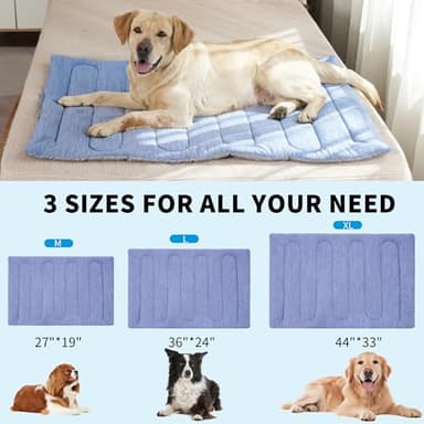 MARUNDA Dog Cooling Mat, 36" x 24" Thicken Waterproof Cooling Mat for Extra Large Dog, Q-MAX>0.5 Ice Cool Fabric-Cool on Contact，Easy Washable Pet Pad in Summer (36" x 24" (L-Crate), Blue) - Image 8