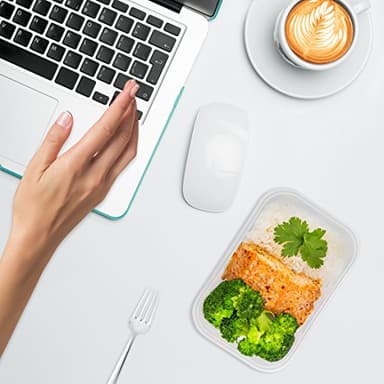 PrepNaturals 10 Pack Meal Prep Containers - 10 Pack of 25 Oz 100% BPA-free Plastic Food Storage Containers with Lids - Reusable Plastic Containers with Lids - Dishwasher Safe Lunch Containers - Image 2