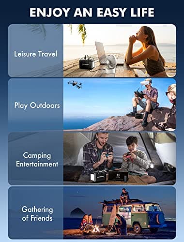 MARBERO Portable Power Bank with AC Outlet, Peak 120W/110V Portable Laptop Battery Bank, 24000mAh Charger Power Supply with AC Outlet, Power Station for Outdoor Camping Home Office Hurricane Emergency - Image 6