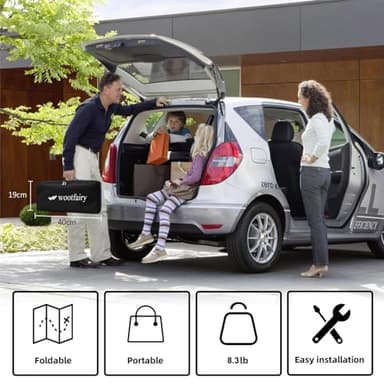 Projector Screen with Stand, Wootfairy 100 inch Foldable and Portable Projection Screen 16:9 4K HD Rear Front Wrinkle-Free Movie Screen with Carry Bag for Indoor Outdoor Home Theater Backyard Cinema - Image 4