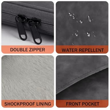 HoYiXi Universal Sleeve Bag for 7-8 inch Tablet Fire HD 8/Fire HD 8 Plus Compatible iPad Mini (6th Gen) 8.3" 2021, iPad Mini 5/4/3/2/1, Tab A8, 7"-8" inch Android Tablet Sleeve Case -Grey - Image 5