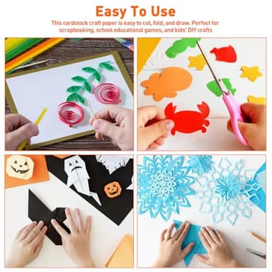 MAXECHO 12" X 12" Colored Cardstock Bulk 150 Sheets 30 Assorted Colors Construction Paper Card Stock Printer Paper for DIY Crafts, Kids School Supplies, Cricut, 180 GSM - Image 4