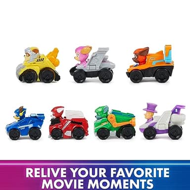 Paw Patrol: The Mighty Movie Toy Vehicle Set- 7 New Cars & Trucks w Exclusive Mayor Humdinger Action Figure-Includes Rubble, Chase, Skye, Zuma, Marshall, Rocky - Image 8