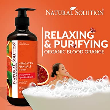 Natural Solution Body Wash, Formulated with Organic Blood Orange Extracts with Himalayan Pink Salt, Revitalizes & Refreshing Your Skin, 17 fl oz/Each – Pack of 3 - Image 8