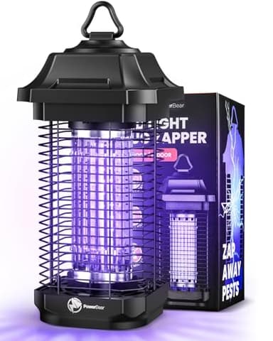 PowerBear LED Bug Zapper Outdoor Indoor, 10 Years Lifespan Lamp Sustainable with 6.5ft Power Cord, High-Voltage Mosquito Zapper - Image 1