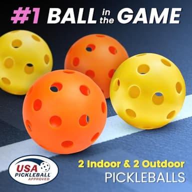 Pickleball Paddles Set of 2 or 4, USAPA Approved Pickleball Set with 4 Pickleball Balls and Pickleball Bag, Fiberglass Pickle Ball Rackets 2 Pack for Beginner(Constellation) - Image 5