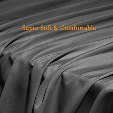 SONORO KATE Bed Sheet Set Super Soft Microfiber 1800 Thread Count Luxury Egyptian Sheets Fit 18-24 Inch Deep Pocket Mattress Wrinkle-6 Piece (Dark Grey, Queen) - Image 5