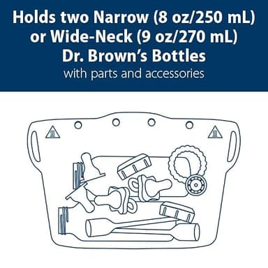 Dr. Brown's Microwave Steam Sterilizer Bag for Baby Bottles, Breast Pump Parts & Other Toddler Accessories, 100% Silicone, Reusable Sterilizing Bag - Image 7