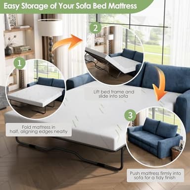 Wellynap 4 Inch Gel Memory Foam Sofa Mattress Queen Size, CertiPUR-US Certified, with Removable Washable Cover, for Guest Rooms, Sofas, RVs & Boats - Image 4