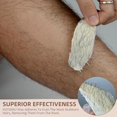 KOTAMU Hard Wax Beads for Hair Removal - 1lb Sensitive Skin Thick Hair Formula for Full Body, Face, Chest, Back, Leg, Bikini Brazilian Waxing - Wax Refill for Women and Men - Image 2