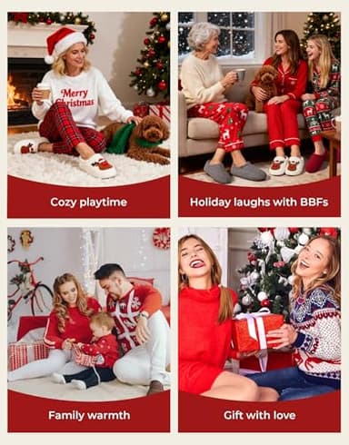 HomeTop Women's Fuzzy Curly Fur Memory Foam Loafer Slippers Bedroom House Shoes with Polar Fleece Lining (7-8, Purple) - Image 8