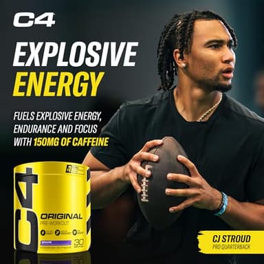 Cellucor C4 Original Pre Workout Powder Grape Sugar Free Preworkout Energy for Men & Women 150mg Caffeine + Beta Alanine + Creatine - 30 Servings (Packaging May Vary) - Image 5