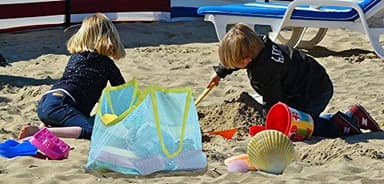 SupMLC Mesh Extra Large Beach Bags and Totes - Holds Toys, Towels, Sand Away - For Children's Toys, Market, Grocery, Picnic - Image 4