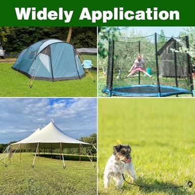 Fabulas Ground Anchors Heavy Duty, Swing Set Anchor Kit 18 Inch 4 Pack Screw in Earth Anchors Trampoline Stakes High Wind Metal Auger Anchor for Shed Tent Carports Securing Animals Camping Mobile Home - Image 5