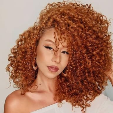 7 Packs GoGo Curl Crochet Hair 10 Inch Short ginger Curly Crochet Hair for Women Deep Wave Beach Curl Crochet Braids Synthetic Braiding Hair Extensions (10 Inch, ginger) - Image 1
