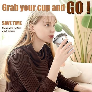 Qunclay 100 Pack 12 oz Double Wall Disposable Paper Coffee Cups with Lids, Insulated To Go Coffee Cup, Hot Drinking Cups for Daily use - Image 3